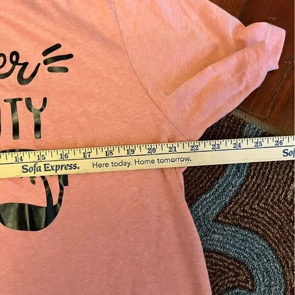 NEW Canvas "Teacher Off Duty" XL T-Shirt ShortโSleeved Black & PinkโNEW - Picture 8 of 10